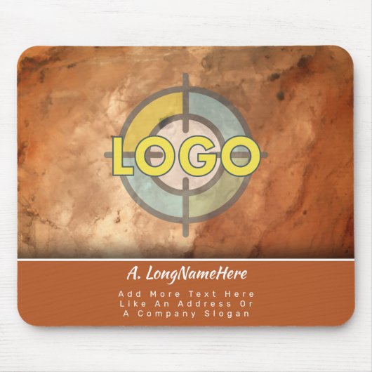 Luxusmarke Kürbis Orange Executive Office Mousepad (Vorne)