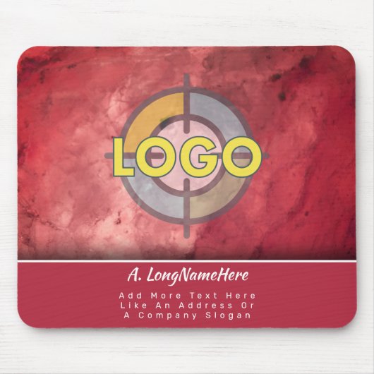 Luxusmarke Ruby Red Crystal Executive Office Mousepad (Vorne)
