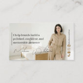 Luxusmarkenberater Eleganter QR-Code-Foto Visitenkarte (Vorderseite)