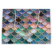LuxusmehrfarbenGlitzer-Meerjungfrau-Skalen Große Geschenktüte (Vorderseite)