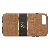 Luxusmonogramm-Leder-Blick Case-Mate iPhone Hülle (Rückseite (Horizontal))