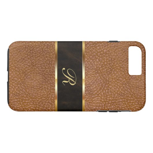 Luxusmonogramm-Leder-Blick Case-Mate iPhone Hülle (Rückseite (Horizontal))