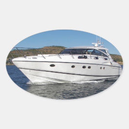 Luxusmotorschiff Ovaler Aufkleber