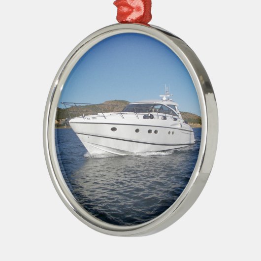 Luxusmotorschiff Silbernes Ornament (Links)