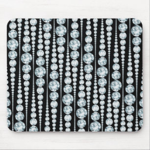 Luxusmuster mit weißen Diamant-Streifen Mousepad
