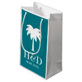 Luxuspalme-Strand-Gastgeschenk Kleine Geschenktüte (Rückseite Schrägansicht)
