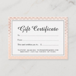 LuxusRosen-Goldgeschenk-Zertifikat Rabattkarte