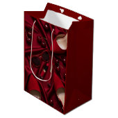 Luxusrote Modegeschenktasche Mittlere Geschenktüte (Vorderseite Schrägansicht)