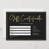 Luxussalon Black & Gold Glam Geschenkgutschein (Vorderseite)