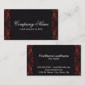 Luxussalon-Visitenkarten im Rot Visitenkarte (Vorne/Hinten)