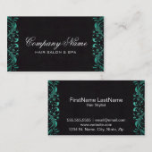 Luxussalon-Visitenkarten im Smaragd Visitenkarte (Vorne/Hinten)