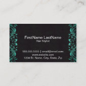 Luxussalon-Visitenkarten im Smaragd Visitenkarte (Rückseite)