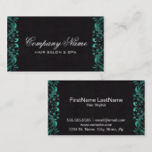 Luxussalon-Visitenkarten im Smaragd Visitenkarte (Vorne/Hinten)
