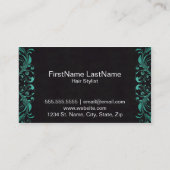 Luxussalon-Visitenkarten im Smaragd Visitenkarte (Rückseite)