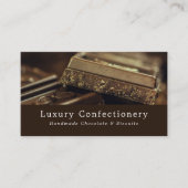 Luxusschokolade, Süßwaren Visitenkarte (Vorderseite)