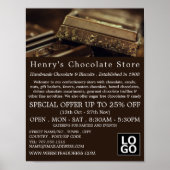 Luxusschokolade, Süßwarenartikel Werbung Poster (Vorne)