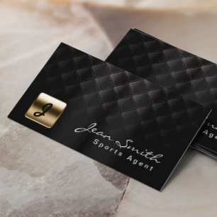 Luxusschwarz-u. Goldsport-Agent-Geschäfts-Karte Visitenkarte