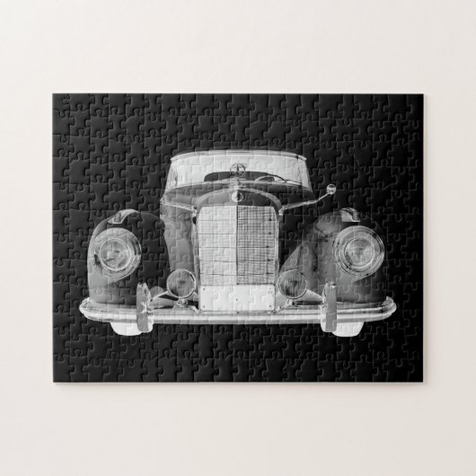 Luxusschwarzweiss-Auto-Kunst MERCEDES-BENZ 300 Puzzle (Horizontal)
