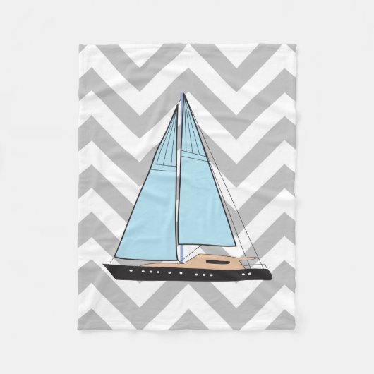 Luxusseegelboot Fleecedecke (Vorderseite)