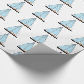 Luxusseegelboot Geschenkpapier (Ecke)