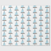 Luxusseegelboot Geschenkpapier (Flach)