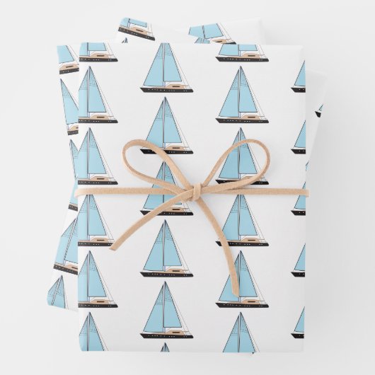 Luxusseegelboot Geschenkpapier Set (Beispiel)