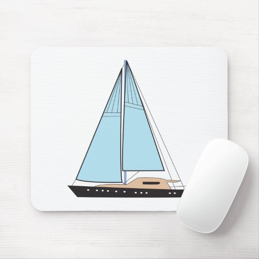 Luxusseegelboot Mousepad (Mit Mouse)