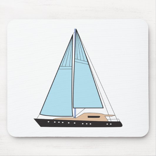 Luxusseegelboot Mousepad (Vorne)