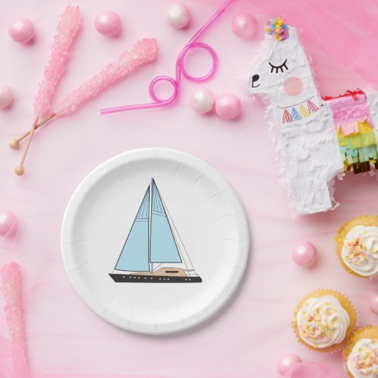 Luxusseegelboot Pappteller (Party)