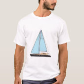 Luxusseegelboot T-Shirt (Vorderseite)