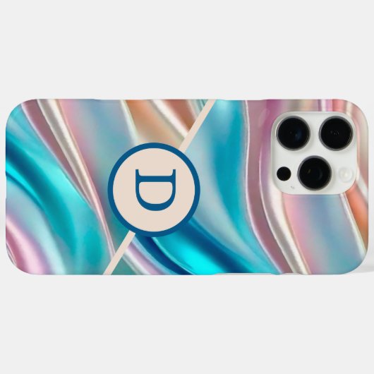 Luxussilk Monogram Case-Mate iPhone Hülle (Rückseite (Horizontal))