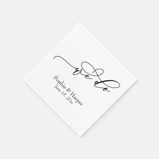 Luxusskript Einfache Typografie machen wir Serviette (Ecke)