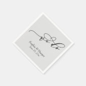 Luxusskript Einfache Typografie We Do Gray Serviette (Ecke)