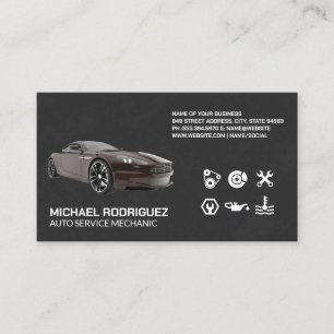 Luxussportwagen Auto Services Business Card Visitenkarte