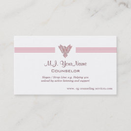 Luxusstreifen des persönlichen Ratgebers und rosa Visitenkarte
