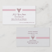 Luxusstreifen des persönlichen Ratgebers und rosa Visitenkarte (Vorne/Hinten)