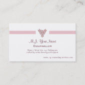 Luxusstreifen des persönlichen Ratgebers und rosa Visitenkarte (Vorderseite)