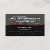Luxustaxi Limousine Autoservice Visitenkarte (Vorderseite)