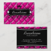 LuxusVisitenkarte-Salon-Mode-Kronen-Rosa Visitenkarte (Vorne/Hinten)