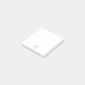Luxusweiß und Silber Personalisiert Monogram Post-it Klebezettel (angewinkelt)