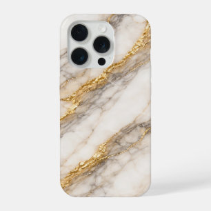 Luxusweißer Calacatta-Marmor mit goldenen Adern iPhone 15 Pro Hülle