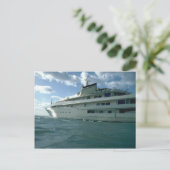 Luxusyacht Postkarte (Stehend Vorderseite)
