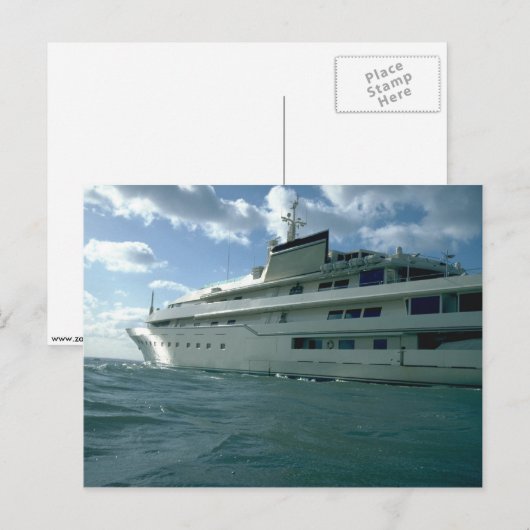 Luxusyacht Postkarte (Vorne/Hinten)