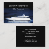 Luxusyacht-Verkaufs-Thema Visitenkarte (Vorne/Hinten)