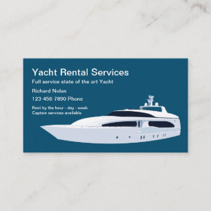 Luxusyacht-Vermietungsdienste Visitenkarte