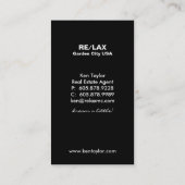 LuxusZuhause-Eingangs-wirkliche Visitenkarte (Rückseite)