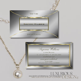 Luxuy Silver mit leuchtendem Gold Dekoration Stilv Visitenkarte