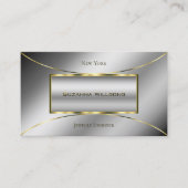 Luxuy Silver mit leuchtendem Gold Dekoration Stilv Visitenkarte (Vorderseite)