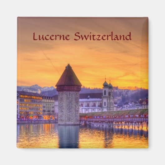 Luzern (Luzern) Schweiz HDR. Fotografie Magnet (Vorne)