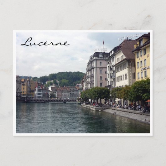 Luzern Reuss Postkarte (Vorderseite)